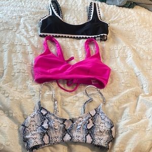 3 Shein bikini tops size XS